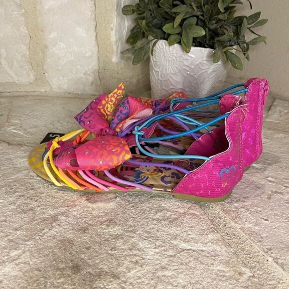 JOJO SIWA Rainbow Gladiator Sandals sz 5 - Picture 6 of 8